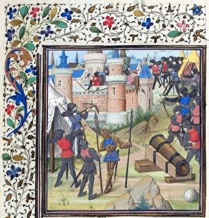 Antioch Collection: The Siege of Antioch. Miniature from the Historia by William of Tyre, 1460s. Artist: Anonymous
