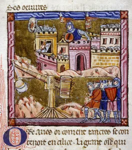 Longinus Prints: The Siege of Antioch. Miniature from the Historia by William of Tyre