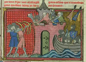 Longinus Prints: The siege of Ascalon in 1153 (From Li rommans de Godefroy de Buillon et de Salehadin')