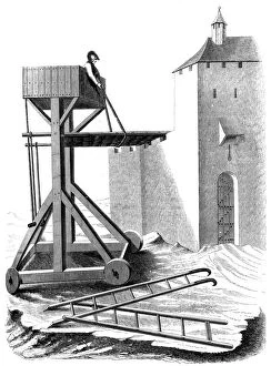 Images Dated 11th January 2008: A siege assault platform, 15th century (1849)