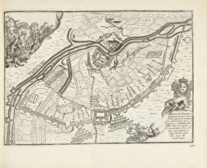 The Siege and Battle of Narva in 1700, 1726. Artist: Aa, Pieter van der (1659-1733)
