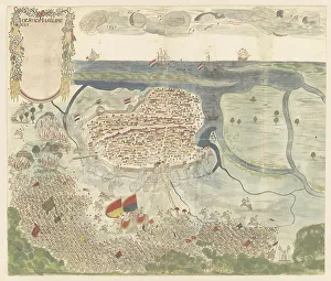 Elephant Prints: The siege of the city of Machilipatnam (Masulipatnam), 1675-1725. Creator: Anon
