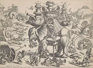 Images Dated 14th June 2017: The Siege of an Elephant, c. 1550