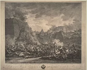 Casanova Collection: The Siege of the Fortress Ochakov on December 1788, 1792. Artist: Casanova