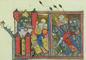 Longinus Prints: The siege of Jaffa in 1101 (From Li rommans de Godefroy de Buillon et de Salehadin')