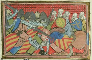 Longinus Prints: The siege of Jerusalem, 1229 (From Li rommans de Godefroy de Buillon et de Salehadin')