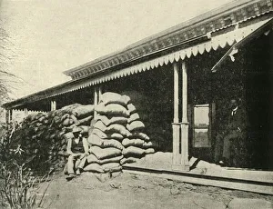 Transvaal Prints: The Siege of Kimberley: Typical Splinter-Proof Shelter of Sand-Bags and Iron Plates, 1900