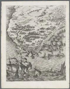 The Siege of La Rochelle: Plate 10, 1628-1630. Creator: Jacques Callot (French, 1592-1635)