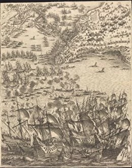 Protestant Gallery: The Siege of La Rochelle [plate 11 of 16; set comprises 1952.8.97-112], 1628 / 1631