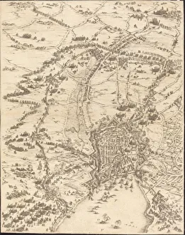 The Siege of La Rochelle [plate 6 of 16; set comprises 1952. 8. 97-112], 1628 / 1631