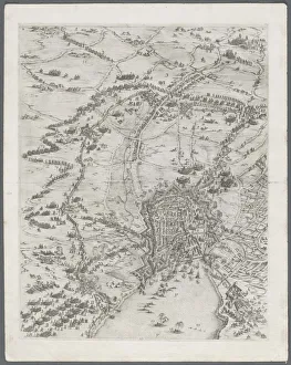 The Siege of La Rochelle: Plate 6, 1628-1630. Creator: Jacques Callot (French, 1592-1635)