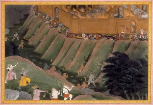 Citadel Prints: The Siege of Lanka, Folio from a Ramayana (Adventures of Rama), c1800. Creator: Unknown