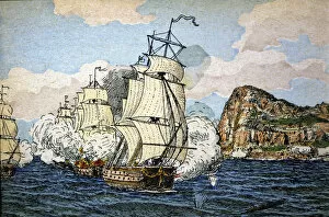 Loss Gallery: Siege and loss of Gibraltar besieged by the English fleet led by Admiral Rooke on August 4, 1704