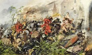 Milan Prints: The Siege of Milan by Frederick I Barbarossa in 1162