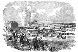 Chatham Kent England Prints: Siege Operations at Chatham - Springing a Mine, 1854. Creator: Unknown