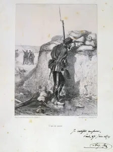 Guard Duty Prints: Siege of Paris, Franco-Prussian War, 1870 (1871). Artist: Auguste Bry