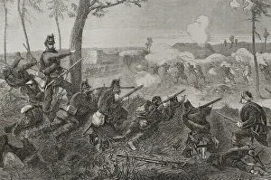 Siege of Paris: Skirmishes between the Prussian outposts encircling Paris and the besieged, 1871. Creator: Tomas Carlos Capuz