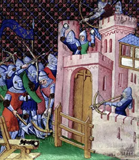 Bowman Prints: Siege scene, c1415. Creator: Unknown