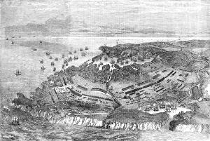 Territorial Prints: The Siege of Sebastopol - general view, 1854. Creator: Unknown
