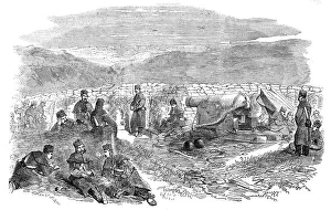Sandbags Prints: The Siege of Sebastopol - Gordon's Attack with a Lancaster Gun, 1854. Creator: Unknown