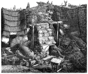 Crimea Ukraine Prints: The Siege of Sebastopol - Interior of the Redan - from a photograph by Robertson