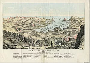 Battle Of Sevastopol Gallery: The Siege of Sevastopol, 1855. Artist: Sinclair, Thomas S. (ca. 1805-1881)