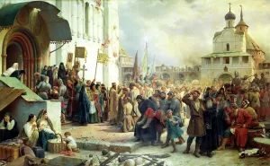 Hardship Prints: The Siege of the Trinity Sergius Lavra in Sergiev Posad, 1891. Artist: Vasily Vereshchagin