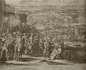 Siege of the Turkish Fortress Azov by Russian Forces in 1696, um 1700. Artist: Schoonebeek (Schoonebeck)