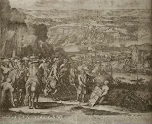 Siege of the Turkish Fortress Azov by Russian Forces in 1696, um 1700. Artist: Schoonebeek (Schoonebeck) Siege of the Turkish Fortress Azov by Russian Forces in 1696, um 1700. Artist: Schoonebeek (Schoonebeck)
