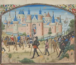 Crusade Prints: The Siege of Tyre, 1124. Miniature from the Historia by William of Tyre