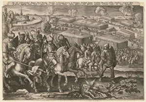 The Siege of Vienna by Turkish army, 1529. Artist: Collaert, Adriaen (1523-1618)