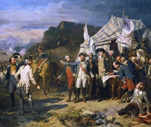 Action Collection: Siege of Yorktown, 1781 (c1836). Artist: Auguste Couder