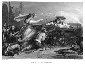 Siege of Zaragosa, Spain, Peninsular War, 1808 (c1822-c1870). Artist: William Greatbach Siege of Zaragosa, Spain, Peninsular War, 1808 (c1822-c1870). Artist: William Greatbach