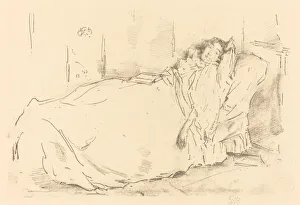 Artists Mistress Prints: The Siesta, 1896. Creator: James Abbott McNeill Whistler