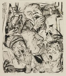 Open Mouth Prints: Siesta, 1918. Creator: Max Beckmann