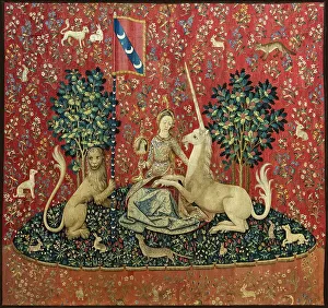 Sight. The Lady and the Unicorn, Between 1484 and 1500. Creator: Anonymous master ()
