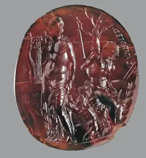 Cameo Prints: Sigillum Neronis (Seal of Nero): Apollo and Marsyas