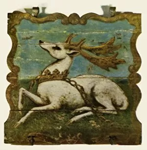 Birket Foster Gallery: Sign Board from the White Hart, Witley, Surrey, c1750, (1943). Creator: Unknown