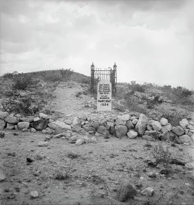 Hanged Prints: Sign near Tombstone, Boot Hill graveyard, Arizona, 1937. Creator: Dorothea Lange