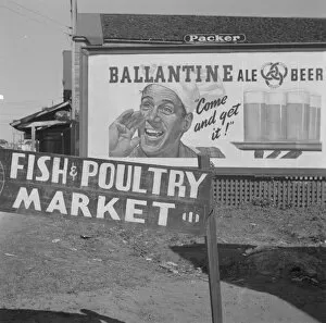 Billboard Collection: Sign in the Negro section, Daytona Beach, Florida, 1943. Creator: Gordon Parks