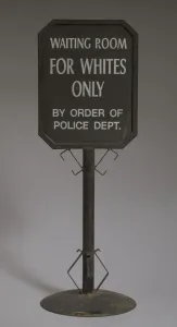 Waiting Room Prints: Sign from segregated railroad station, ca. 1930s. Creator: Unknown