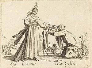 Callot Jacques Collection: Signa. Lucia and Trastullo. Creator: Unknown