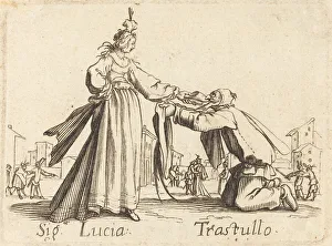 Commedia Dellarte Gallery: Signa. Lucia and Trastullo. Creator: Unknown