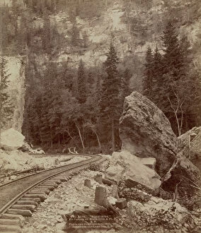 Canyon Collection: Signal Rock Elk Canyon on Black Hills & Ft P RR, 1890. Creator: John C. H. Grabill