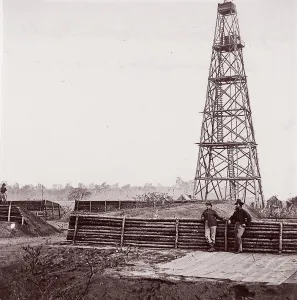 Crows Nest Prints: Signal Tower, Cobbs Hill, Appomattox River, 1864. Creator: Tim O Sullivan
