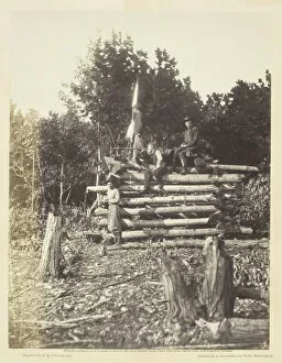 Timber Gallery: Signal Tower on Elk Mountain, Maryland, September 1862. Creator: Alexander Gardner