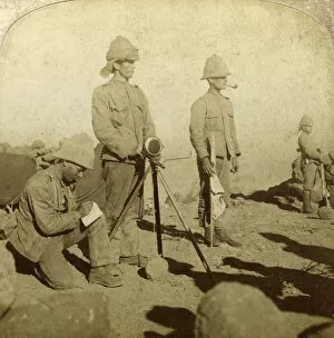 Signalling Gallery: Signallers of the Yorkshire Regiment, New Zealand Hill, South Africa, Boer War