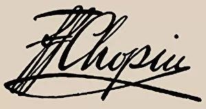 Chopin Gallery: Signature of Frederic Chopin