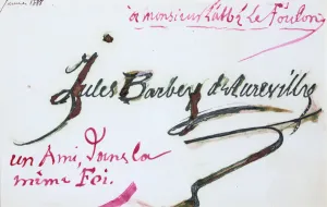 Signature of Jules-Amedee Barbey d Aurevilly, 19th century. Artist: Jules-Amedee Barbey d Aurevilly