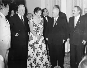 Delegation Gallery: The signing ceremony of the Belgrade Declaration, Belgrade, Yugoslavia, 2 July 1955